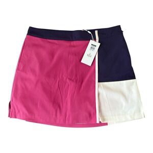 NWT Lady Hagen Golf Skort‎ Womens Size 10 Color Block 2 Pocket Side Zip A Line